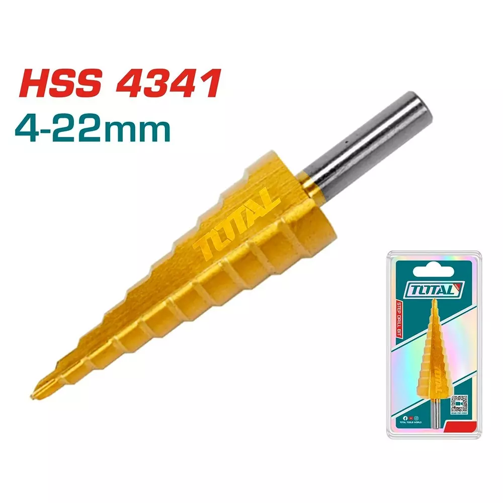 total-step-drill-bit-round-shank-4-22-mm-size-hss-4341-titanium-finish-tac7542201