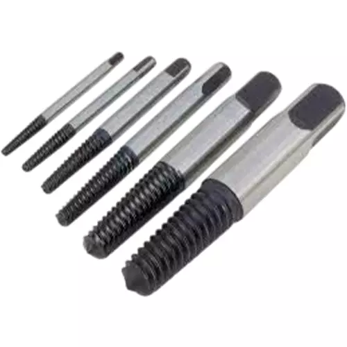DY TOOLS Screw Extractor Drill Bit Alloy Steel Square Shank (Pack of 6)
