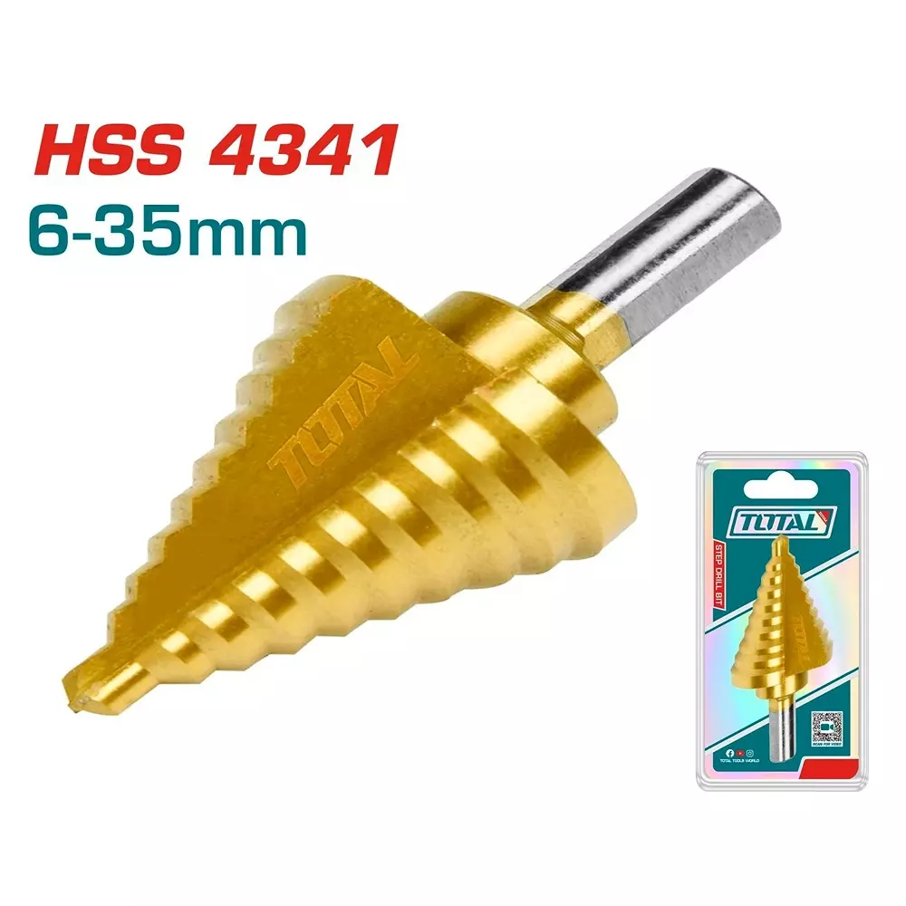 total-step-drill-bit-round-shank-6-35-mm-size-hss-4341-titanium-finish-tac7563501