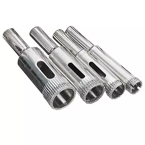 DY TOOLS Diamond Drill Bit Tool Set Stainless Steel Straight Shank 8-50 mm (Pack of 10)