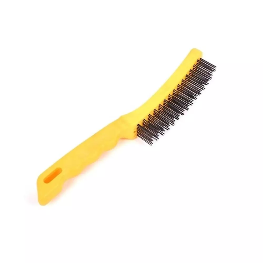 Jawsons Heavy Duty Hand Wire Brush Carbon Steel with Ergonomic Handle for Rust, Paint and Corrosion Removal
