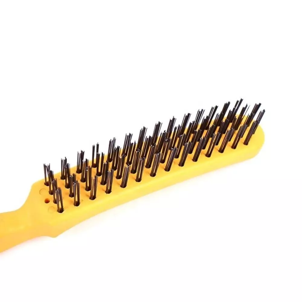 Jawsons Heavy Duty Hand Wire Brush Carbon Steel with Ergonomic Handle for Rust, Paint and Corrosion Removal