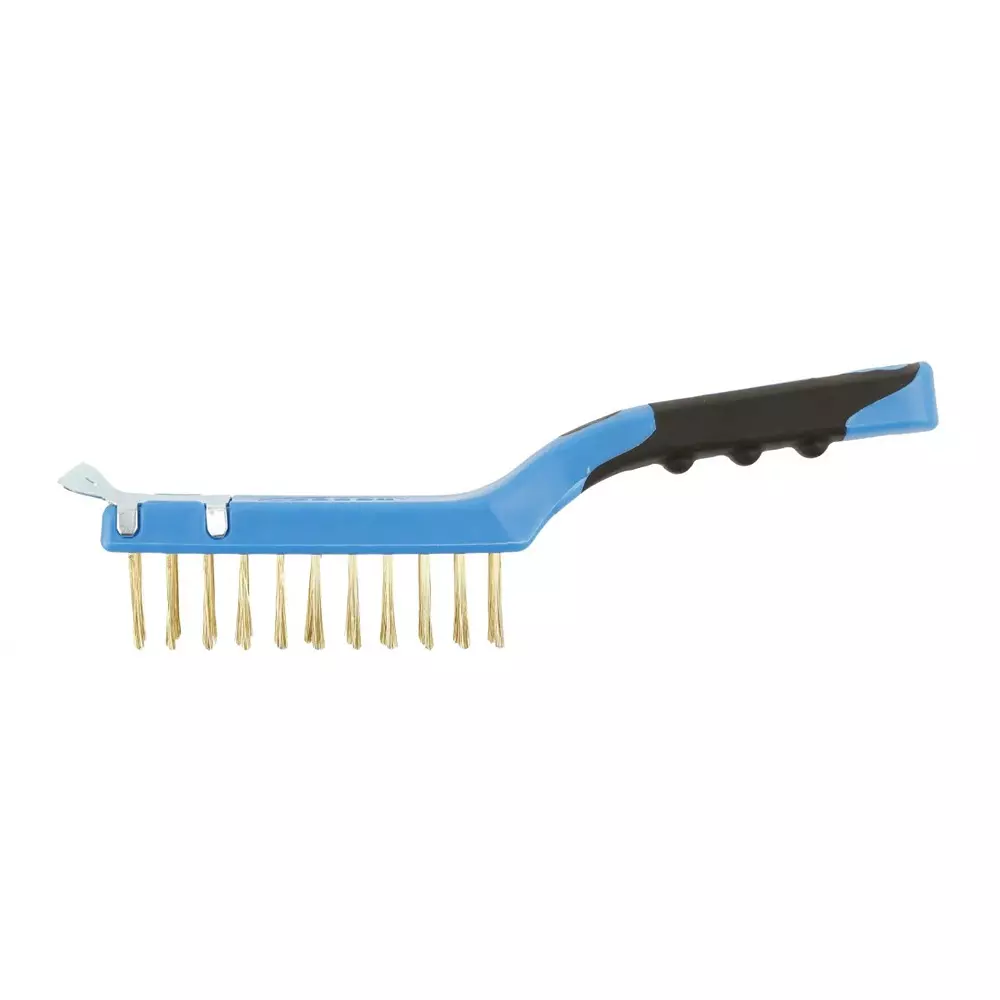 Hogert Technik Brass Wire Brush With a Scraper, 4x11 Socket Arrangement and 290 mm Total Length, HT3B642