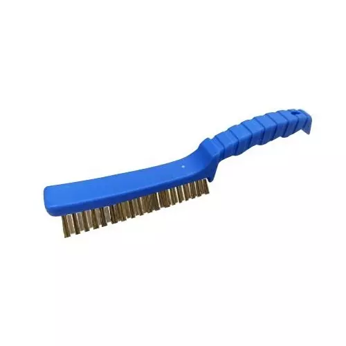 RS PRO Wire Brush Polypropylene Blue 300 mm Brass 80 mm Heavy Duty Brush, 2874404