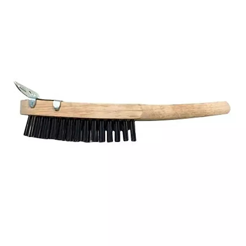 RS PRO Wire Brush Rubber Wood Black 30 mm Steel 290 mm Heavy Duty Brush, 2874398