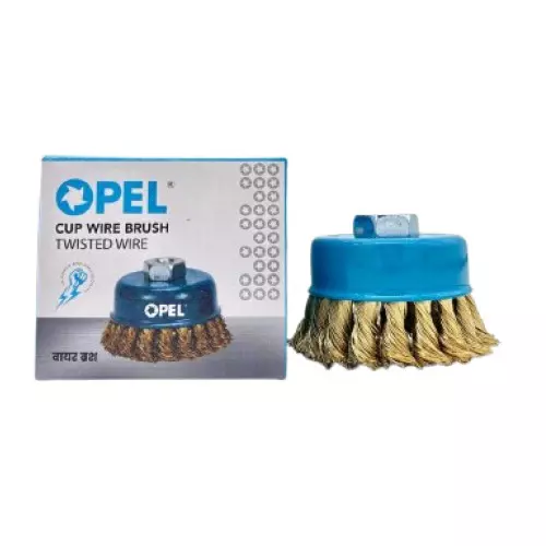 Opel Twisted Wire Cup Brush M10 3 Inch (75 mm) Size for Cleaning, MZ13010