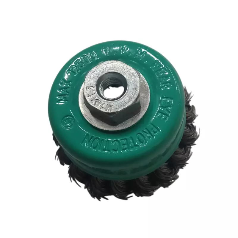 Yongching Twisted Wire Cup Brush 3 inch (75 mm) Alloy Steel (Pack of 2 Pcs)