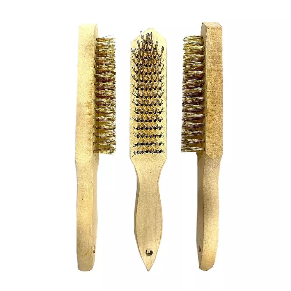 BRUSH HOUSE White Brass Copper Wire Brush (Pack of 3)