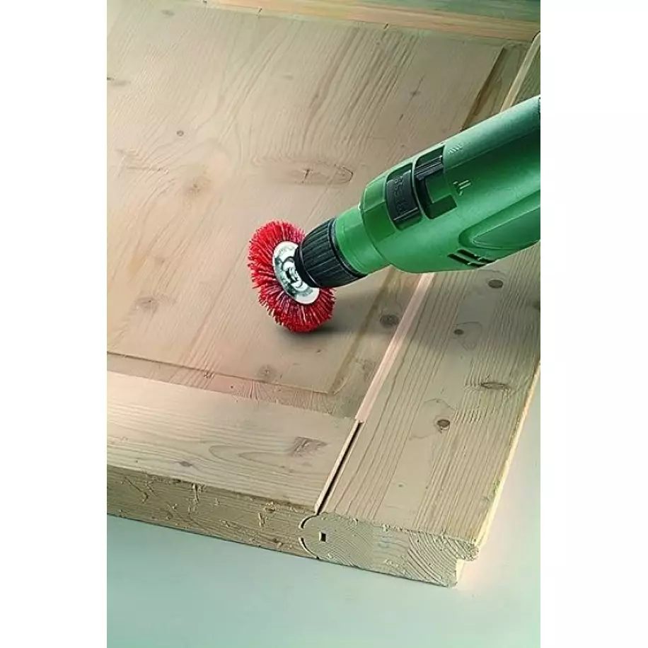 brush-house-circular-brush-with-14-inch-635-mm-shaft-crimped-wire-nylon-bristles-3-inch-75-mm-diameter-and-4500-rpm-speed