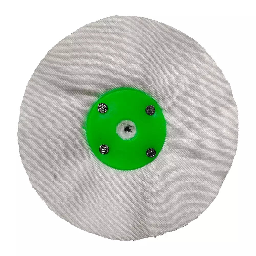 RR Tech Labs 4 inch (100 mm) Buffing Polishing Wheel Blended Cotton Fabric White Color 1 inch (25 mm) Thickness and 80 Folds for Metal Polishing, RR-CC-4X80F-CBW-P1