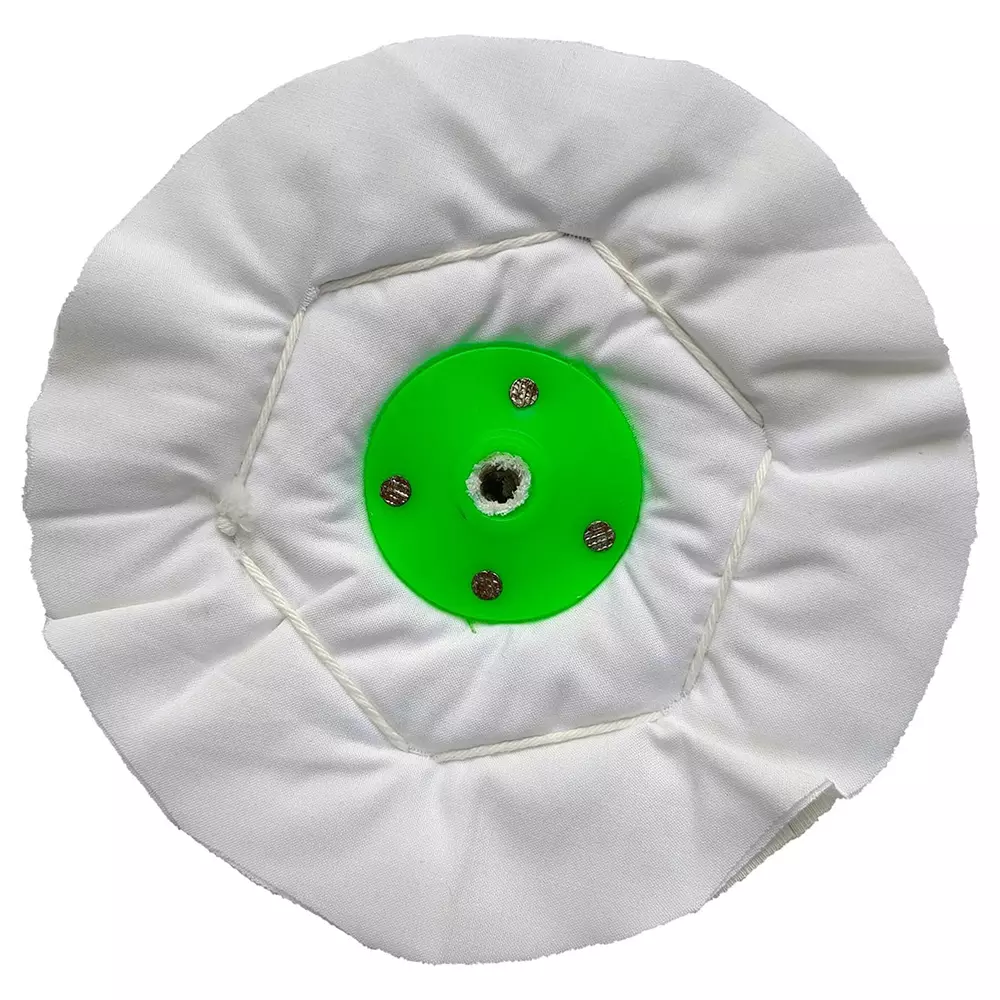 RR Tech Labs 6 inch (150 mm) Buffing Polishing Wheel Blended Cotton Fabric White Color 1 inch (25 mm) Thickness and 80 Folds for Metal Polishing, RR-CC-6X80F-CBW-P1