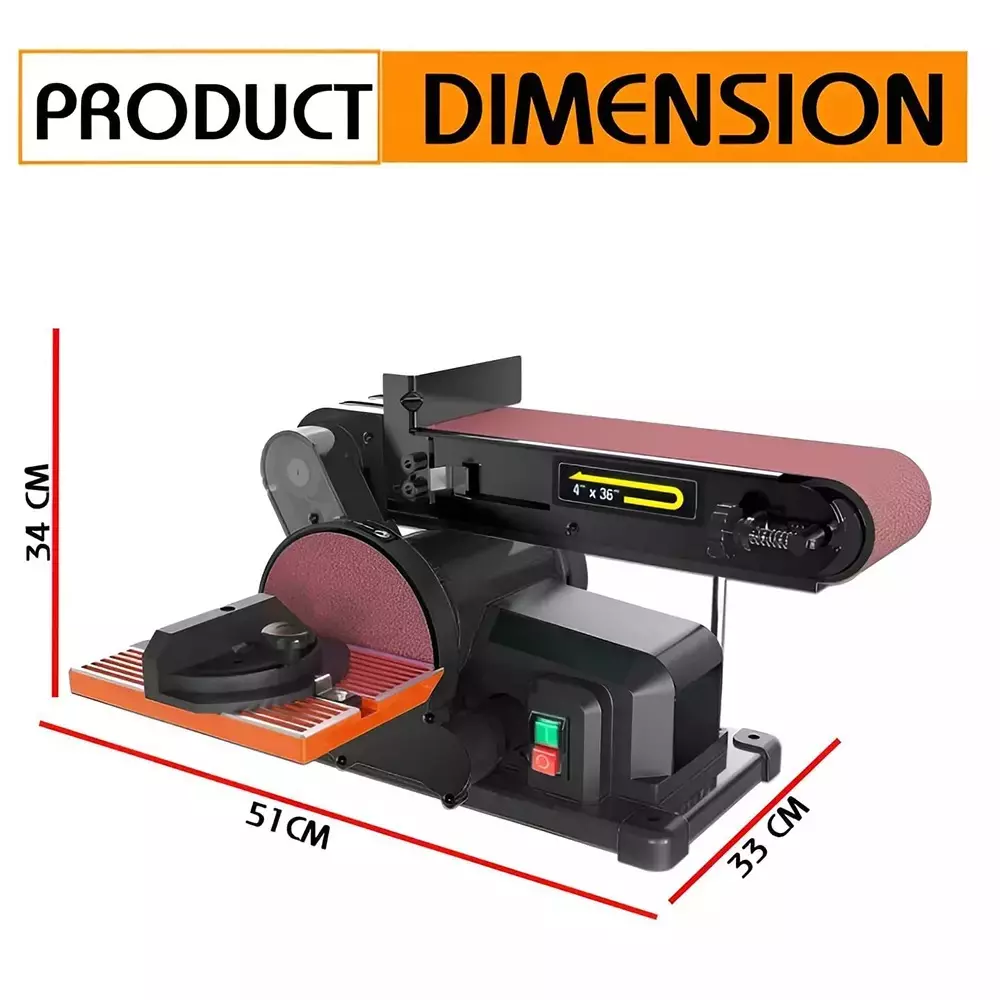 hartley-bench-grinder-polisher-with-electric-belt-disc-sander-51x33x34-cm-corded-electric-500-w-power-2980-rpm-speed-black