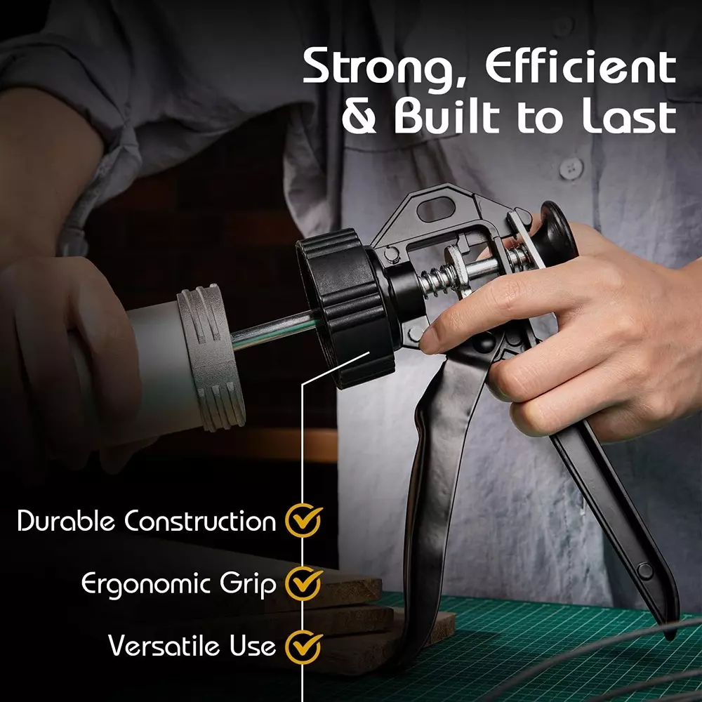 DELI Caulking Gun 15 inch (380 mm), Aluminum Material, EDL2380