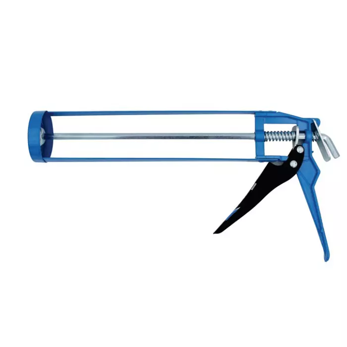 ADRAL Skeleton Frame Caulking Gun Hex Plunger Rod Aluminum Handle Blue 22.86 cm for Industrial Use, SG1
