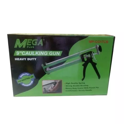 Mega Plus Heavy Duty Caulking Gun 9 Inch (228.6 mm) for Silicone, MP-CG17CB
