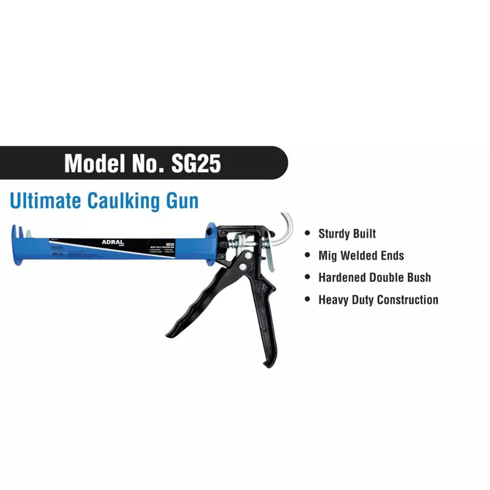 ADRAL Ultimate Caulking Gun Blue 22.86 cm for Industrial Use, SG25