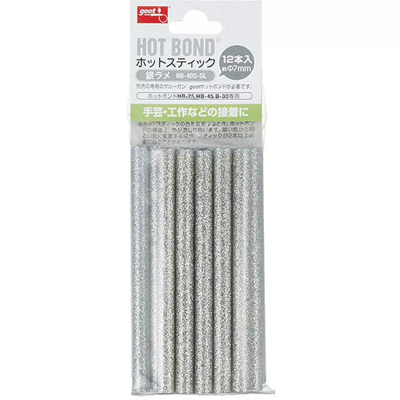 Goot Hot Stick Silver Glitter, HB-40S-SL (Pack of 12 Pcs)