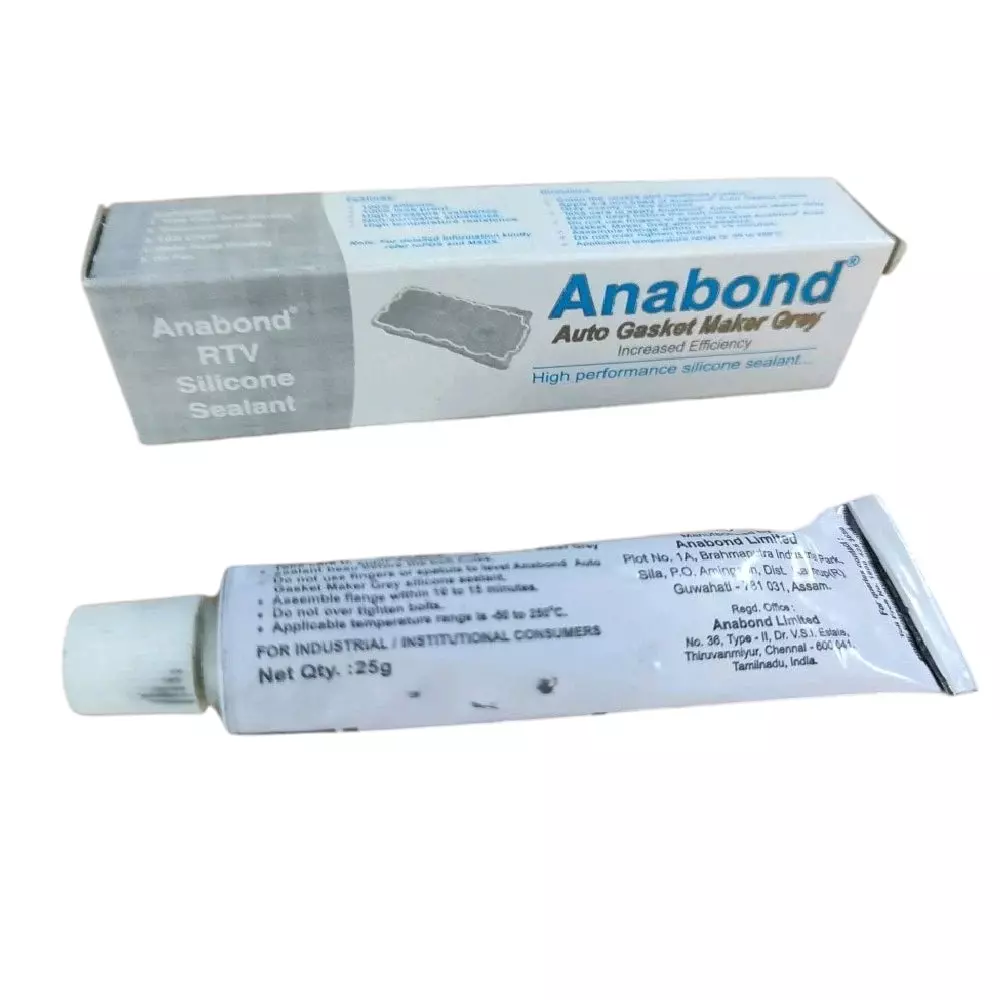 Anabond RTV Gasket Maker 25 g Tube Silicone Grey Gel for Engine Assembly and Repairs