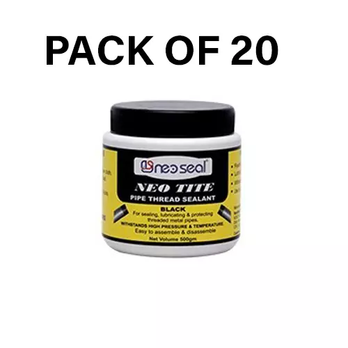 NeoSeal Neo Tite Pipe Thread Sealant Black 200 g (Pack of 20)