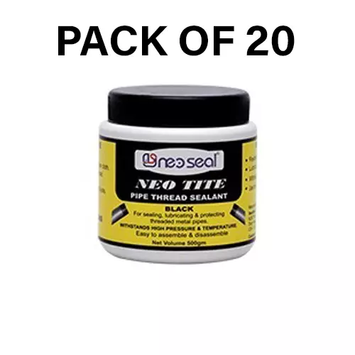 NeoSeal Neo Tite Pipe Thread Sealant Black 500 g (Pack of 20)