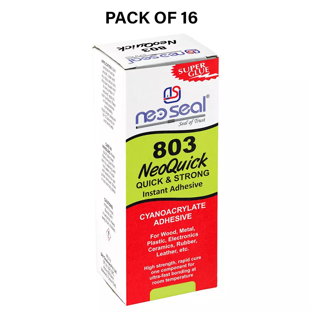 NeoSeal 803 HD NeoQuick Quick & Strong Instant Adhesive 50 g (Pack of 16)
