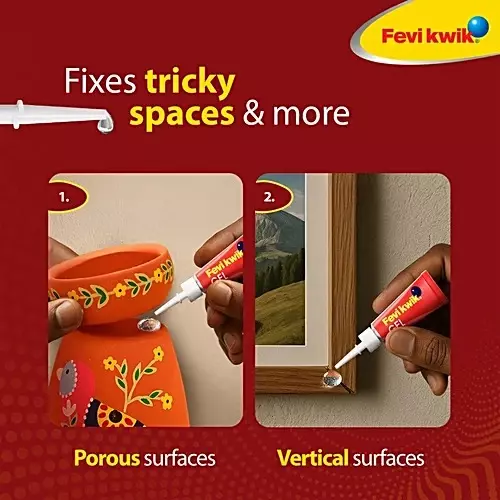 Fevikwik Gel Instant Adhesive 3 g Tube for Wood, Cardboard, Plastic, Metal, Rubber etc (Pack of 12)