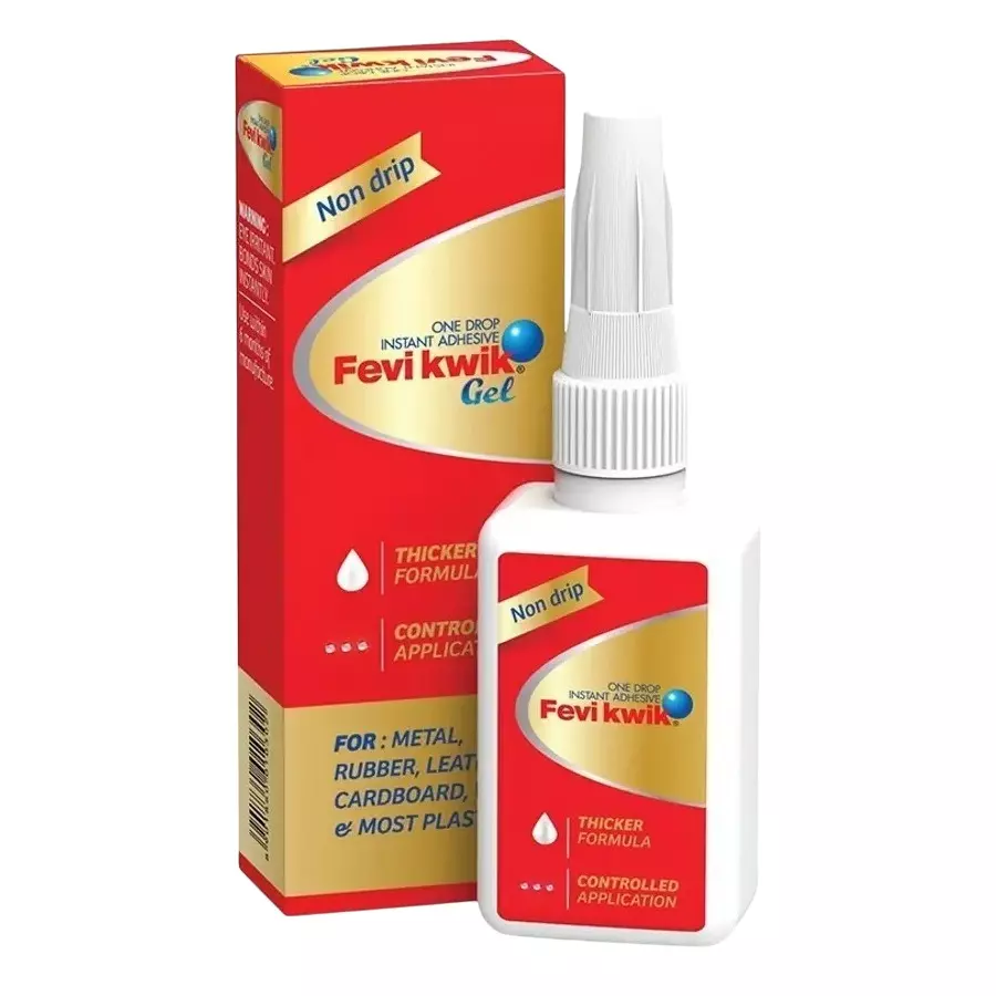 Fevikwik Gel Instant Adhesive 20 g Bottle for Wood, Cardboard, Plastic, Metal, Rubber etc (Pack of 120)