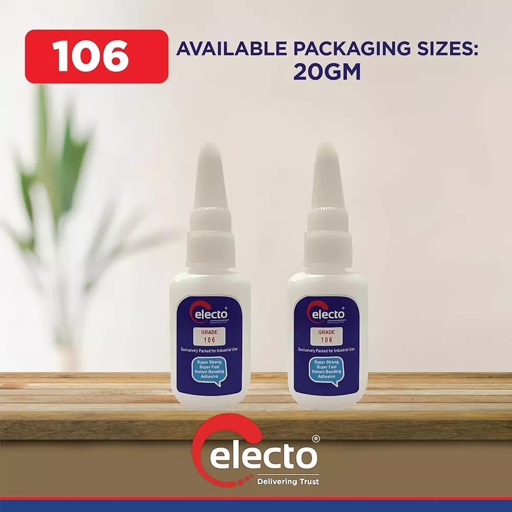 Electo 106 Bond Cyno Glue White Liquid Item Form 20 g Bottle Packaging Type Silicone