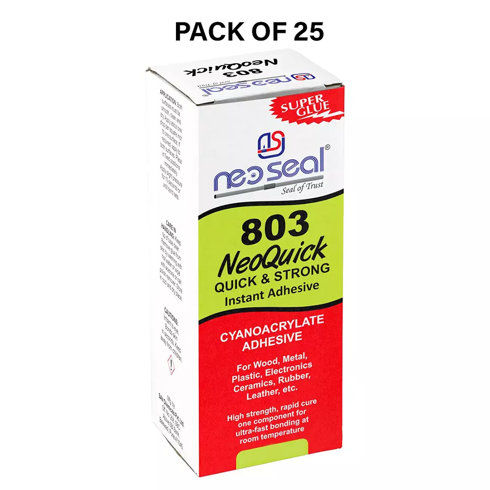 NeoSeal 803 HD NeoQuick Quick & Strong Instant Adhesive 20 g (Pack of 25)