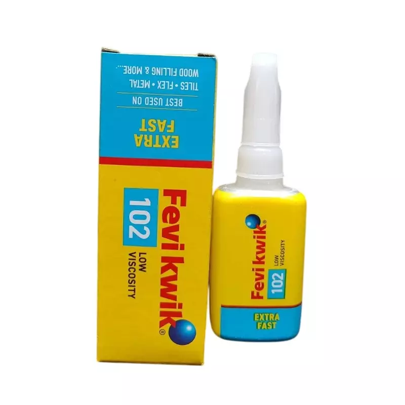 Fevikwik 102 Instant Adhesive 20 g Bottle for Plastic, Metal, Rubber, Wood, Leather, Ceramic (Pack of 60)
