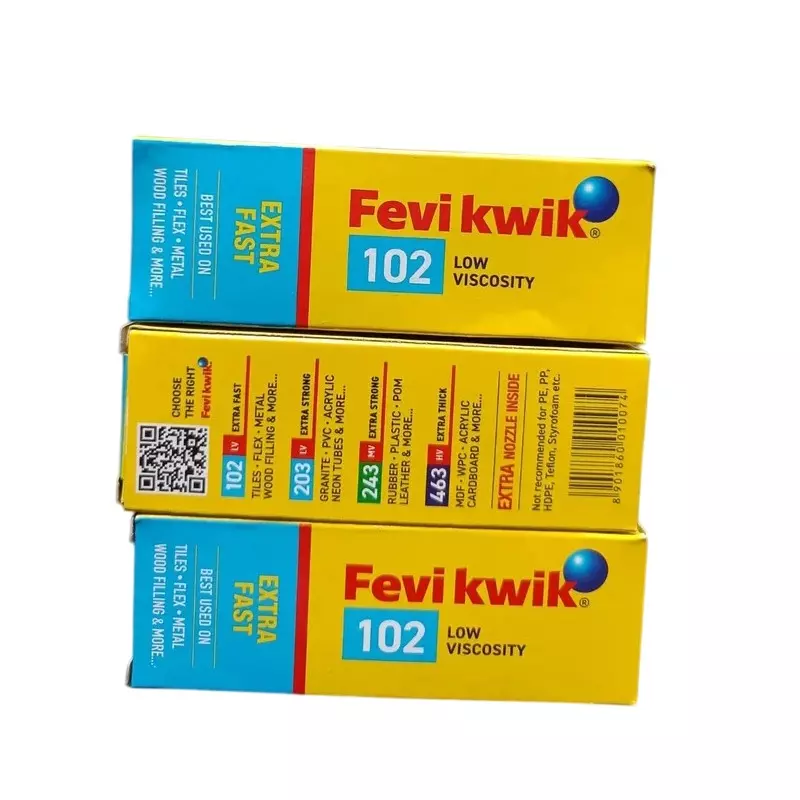 Fevikwik 102 Instant Adhesive 20 g Bottle for Plastic, Metal, Rubber, Wood, Leather, Ceramic (Pack of 60)