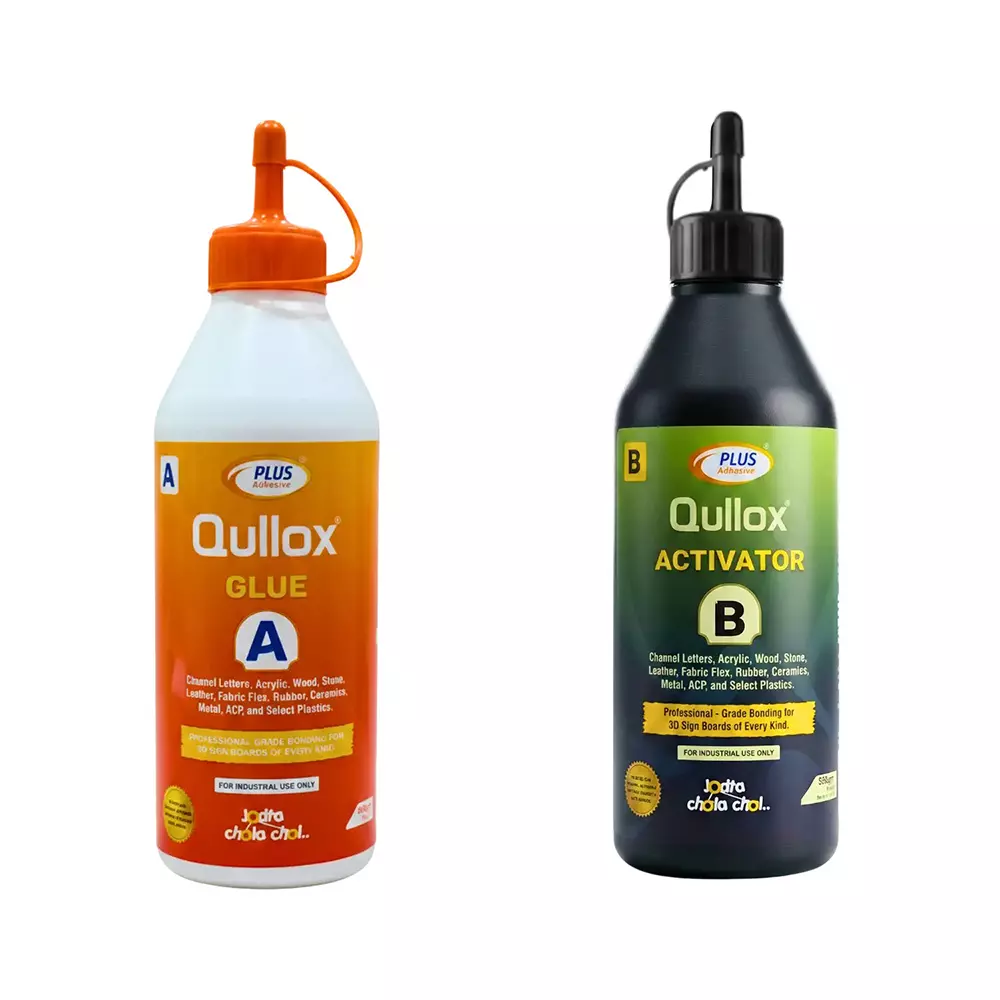 Qullox By Plus Adhesive Glue A and Activator Spray B (Combo) 1 Kg