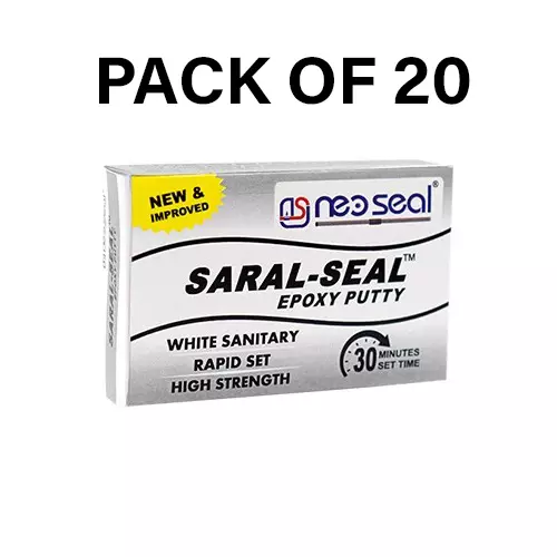 NeoSeal Saral- Seal White Sanitary Epoxy Putty 100 g (Pack of 20)