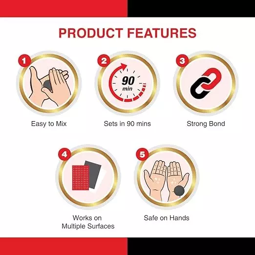 M-Seal 60 g General Purpose Epoxy Putty for Wood, Glass, Ceramic, Leather and Plastic (Pack of 16)