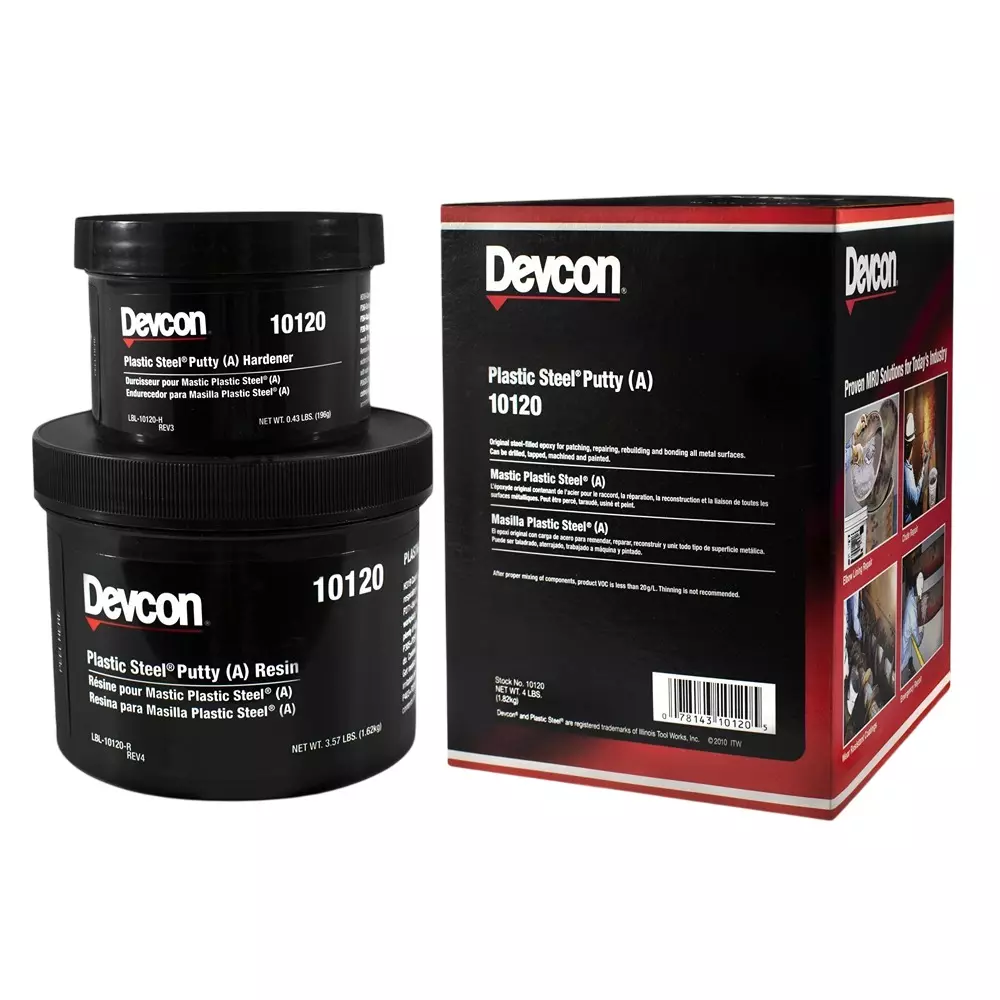 Devcon Plastic Steel Putty (A) 1 Kg 45 Min Open Time Grey For Industrial Use