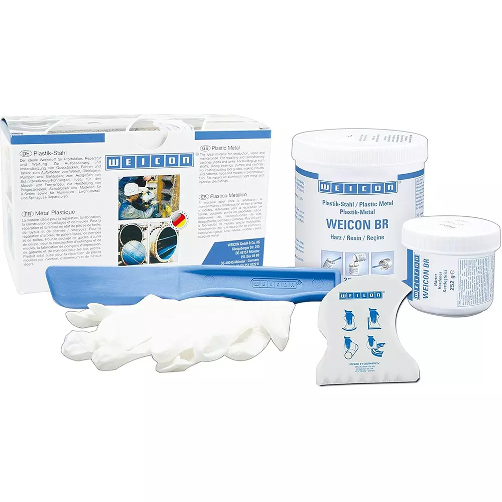 WEICON BR Bronze-Filled Epoxy Resin System 500 g for Repairs and Moulding
