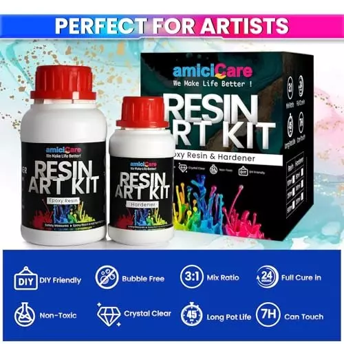 amicicare-premium-epoxy-resin-art-kit-350-ml-crystal-clear-high-gloss-resin-for-diy-crafts-uv-resistant-non-toxic