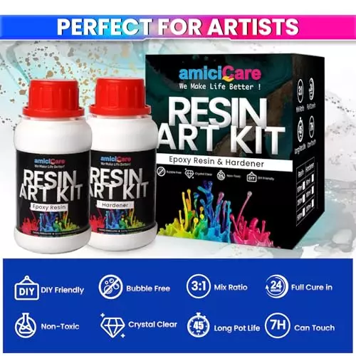 amicicare-premium-epoxy-resin-kit-150-ml-crystal-clear-high-gloss-uv-resistant-for-diy-art