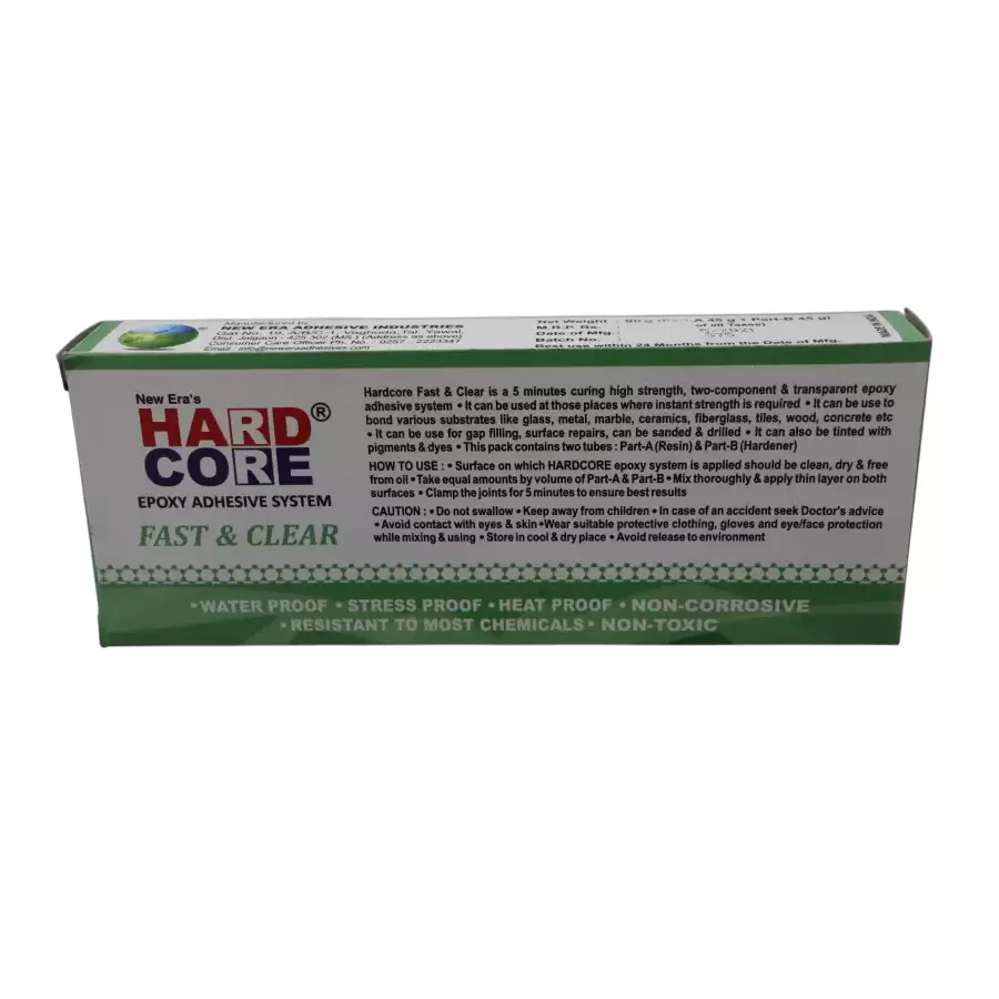 NEW ERAS Hardcore Epoxy Adhesive Fast and Clear 180 g Capacity (Pack of 75)