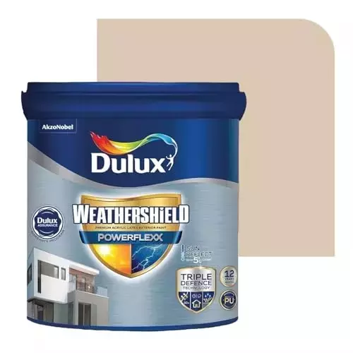 Dulux Weathershield Powerflexx Exterior Emulsion Paint Manilla Tan 10 L