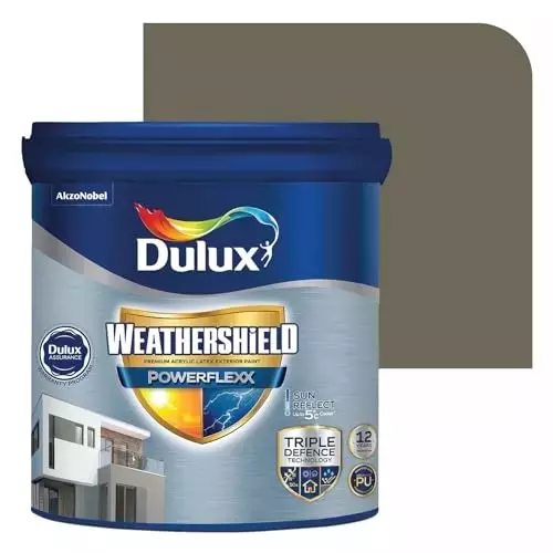 Dulux Weathershield Powerflexx Exterior Emulsion Paint Military Green 10 L