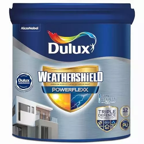 Dulux Weathershield Powerflexx Exterior Emulsion Paint Wedding White 10 L