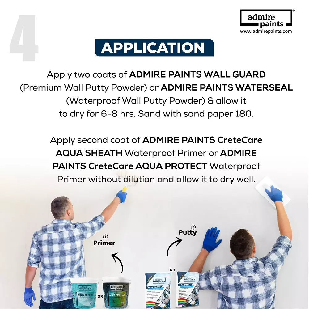 ADMIRE PAINTS STAR PREMIUM Exterior Acrylic Emulsion 4 L Capacity Antique White