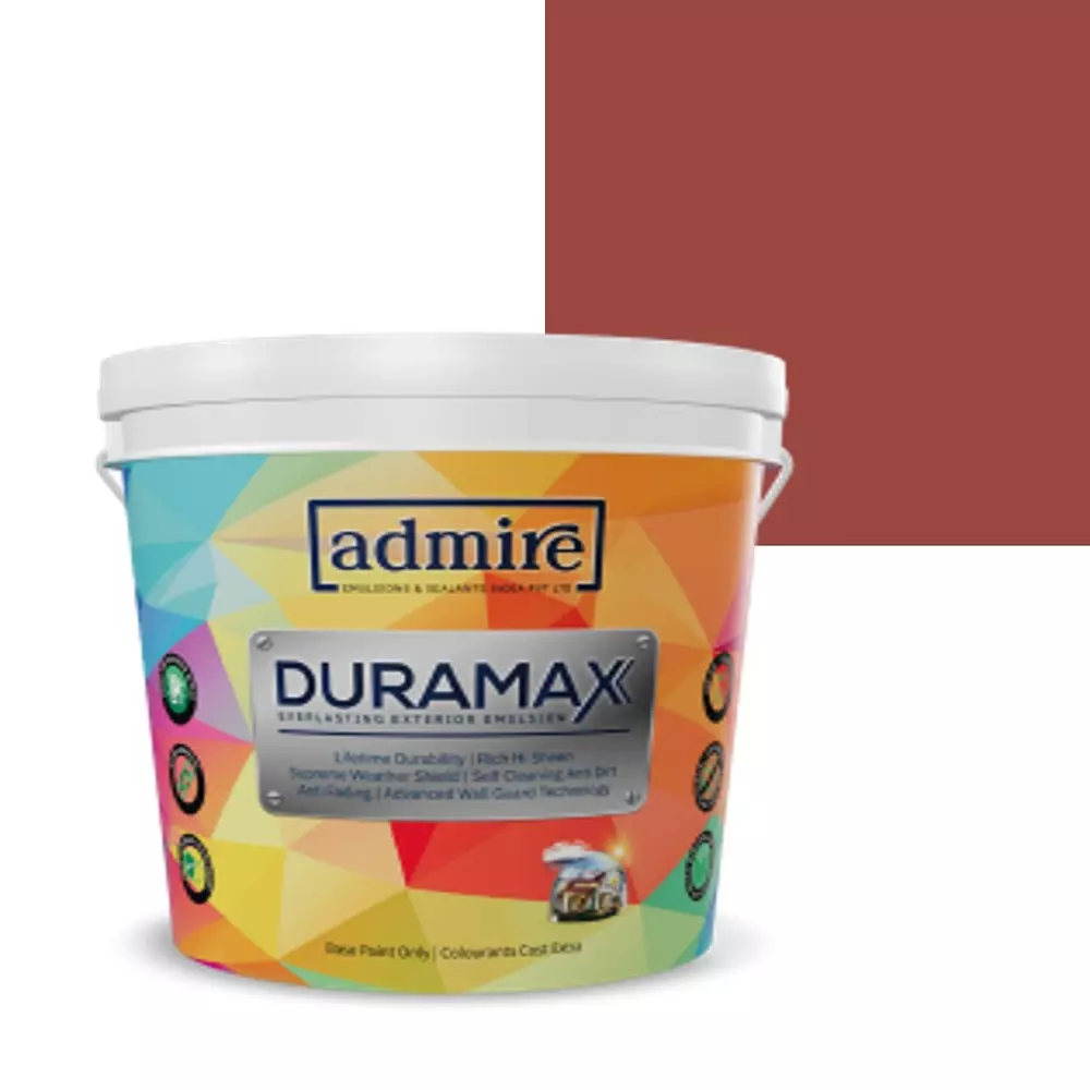 ADMIRE PAINTS DURAMAX Exterior Emulsion Paint 1 L Capacity Red Red
