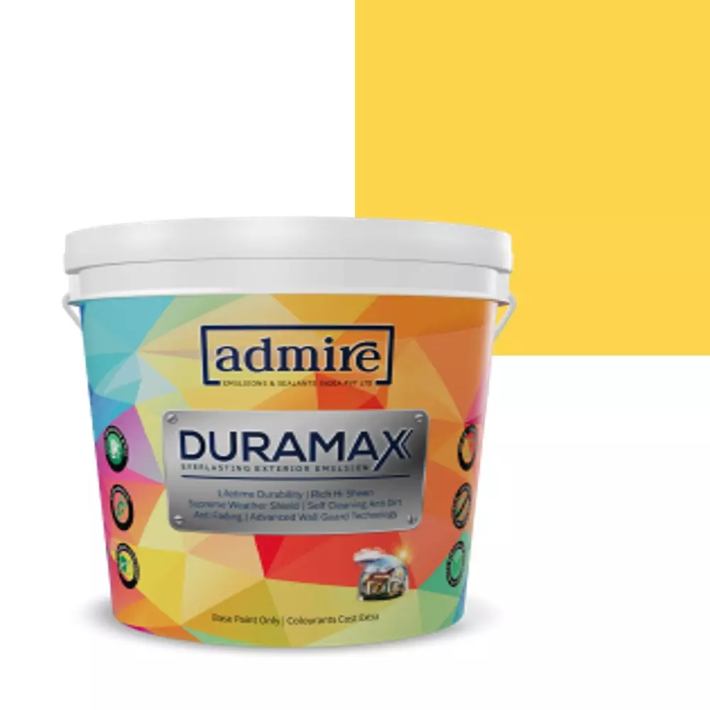 ADMIRE PAINTS DURAMAX Exterior Emulsion Paint 10 L Capacity Yellow Marigold