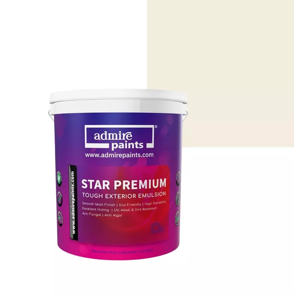 ADMIRE PAINTS STAR PREMIUM Exterior Acrylic Emulsion 10 L Capacity Almost Ivory