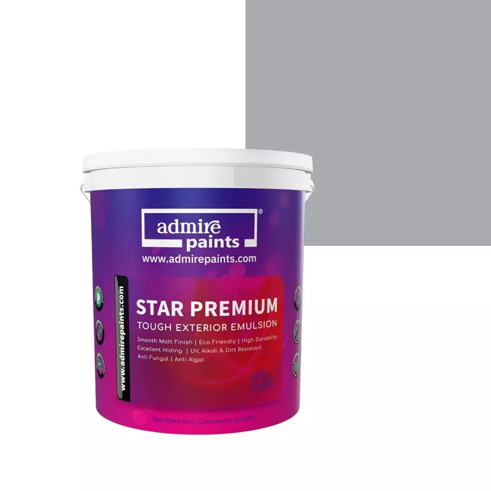 ADMIRE PAINTS STAR PREMIUM Exterior Acrylic Emulsion 1 L Capacity Koala Grey-N