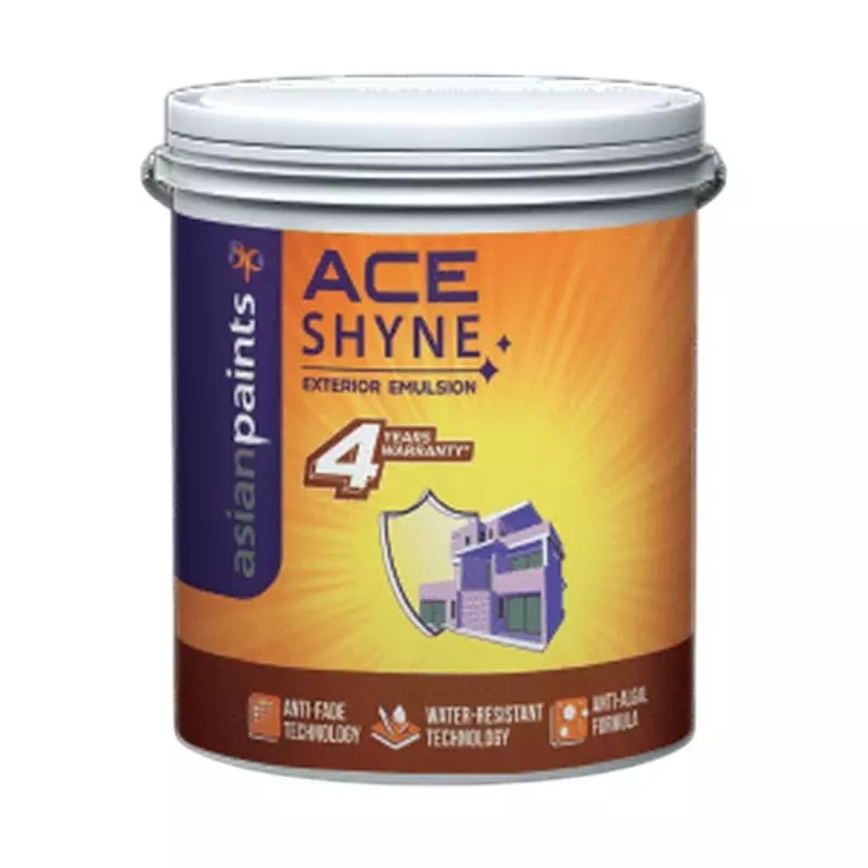 Asian Paints Ace Shyne Exterior Emulsion Paint 20 L Capacity Eggshell Finish White Color, AP-5759-0908-20L