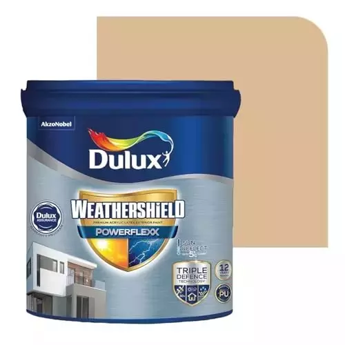 Dulux Weathershield Powerflexx Exterior Emulsion Paint Tuscan Tan 4 L