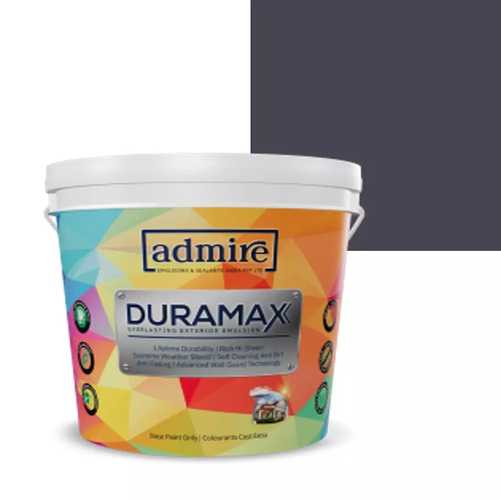 ADMIRE PAINTS DURAMAX Exterior Emulsion Paint 10 L Capacity Charcoal Plum-N
